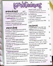 Handwritten study notes on proteins, amino acids, and enzymes