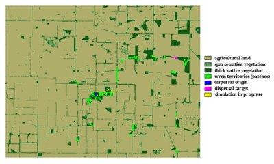 Map showing patches and matrix in a landscape
