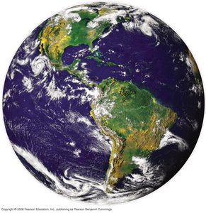 Earth from space, representing global ecology and ecological footprint