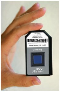 Gene expression microarray chip