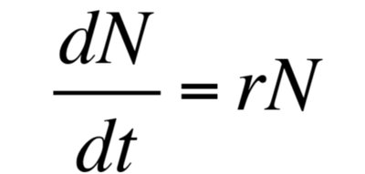 Exponential growth equation