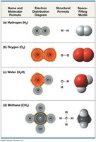 Single and double covalent bonds
