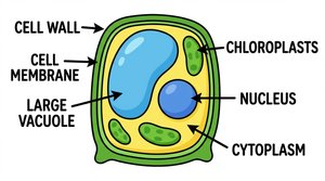 Diagram of a plant cell with labeled structures