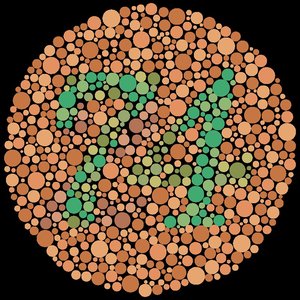 Ishihara test plate for color blindness