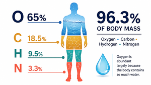 Proportions of major elements in the human body