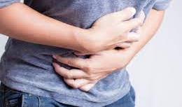 Image showing abdominal bloating before and after