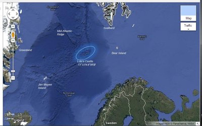 Map showing Loki's Castle, the site of Asgard archaea discovery