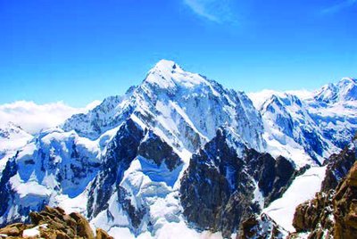 Mountain landscape illustrating geological change