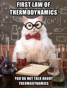 First law of thermodynamics meme