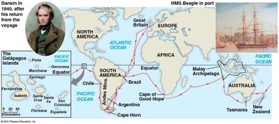 Darwin's voyage on the HMS Beagle
