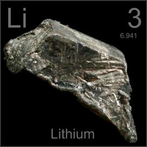Lithium element with atomic number 3