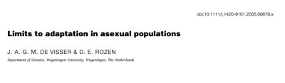 Limits to adaptation in asexual populations