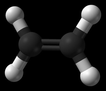 Ball-and-stick model of ethene