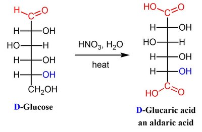 Oxidation of D-glucose to D-glucaric acid