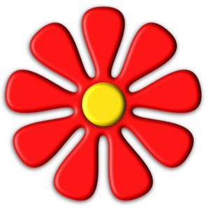 Red flower representing homozygous dominant