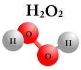 Hydrogen peroxide molecule structure