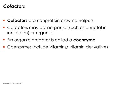 Cofactors definition and examples