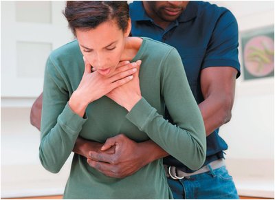 Heimlich maneuver being performed
