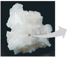 Sodium chloride crystal