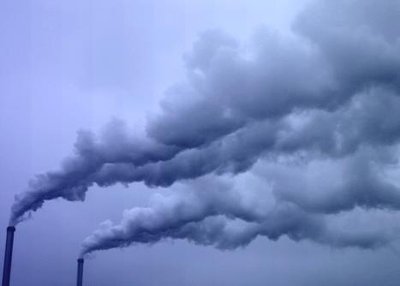 Industrial smoke, representing combustion and CO2 release