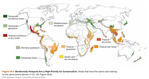 Map of global biodiversity hotspots