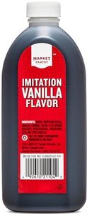 Imitation vanilla flavor bottle (artificial vanillin from lignin)