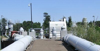 Water treatment infrastructure with large pipes