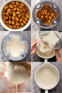 Almond milk production process