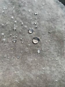 Water beading on wax paper due to cohesion