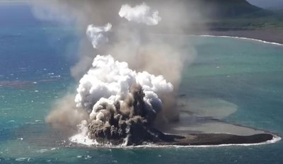 New volcanic island forming off Japan's coast