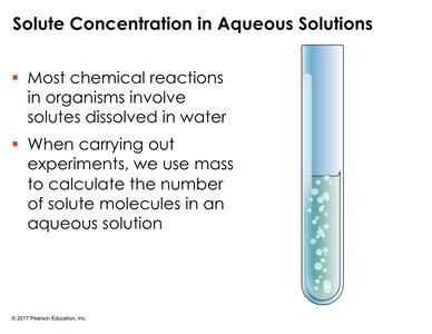 Solute concentration in aqueous solutions
