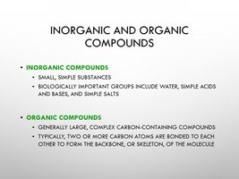 Inorganic and Organic Compounds slide