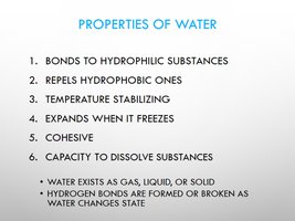 Properties of water