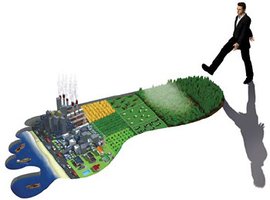 Ecological footprint illustration