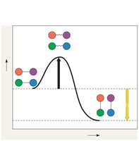 Energy profile of an exergonic reaction