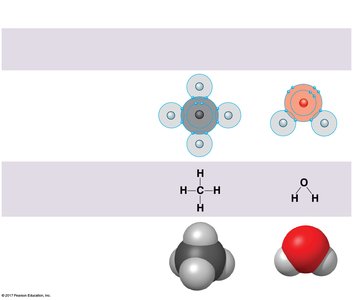 Molecular models of methane and water