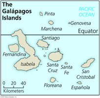 Map of the Galápagos Islands