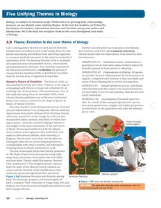 Examples of evolutionary adaptation and tree of life