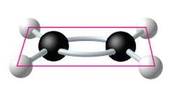 Ethene ball-and-stick model