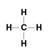 Methane structural formula