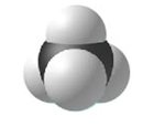 Methane space-filling model
