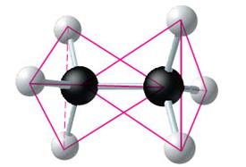 Ethane ball-and-stick model