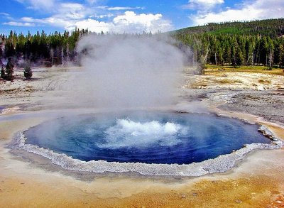 Hot spring, an example of an extreme environment inhabited by Archaea