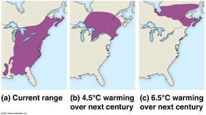 Predicted range shifts under climate change