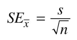 Standard error of the mean formula