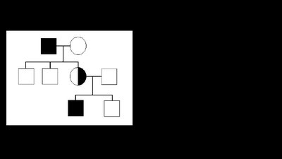 Pedigree showing dominant and recessive inheritance