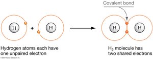 Formation of covalent bond in H2