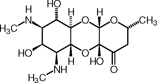 Chemical structure of an antibiotic