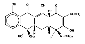 Chemical structure of an antibiotic