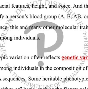 Text excerpt on phenotypic and genetic variation
